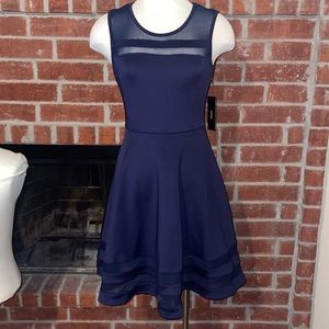 Lulus Navy Blue Knee Length Sleeveless Dress Size S NWT